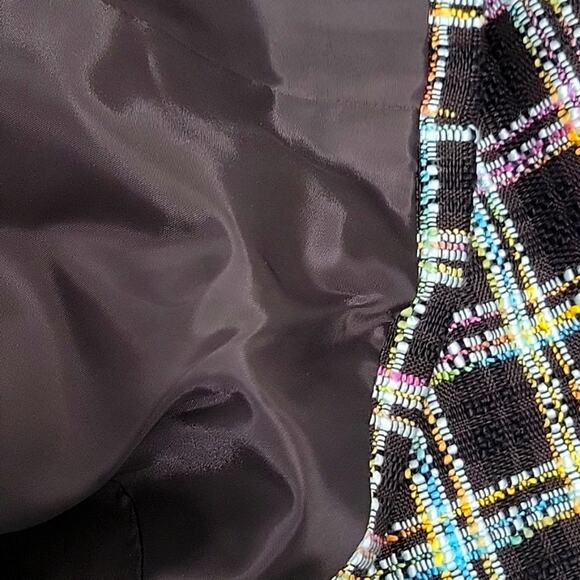 Requirements Retro Glam Tweed Cropped Blazer Multi Color Size 14 (NWT) - Picture 8 of 9